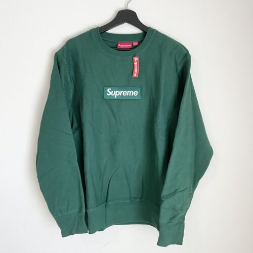 NEW FW18 Supreme Box Logo Crewneck Dark Green Mens Size NEW FW18 Supreme Box Logo Crewneck Dark Green Mens Size