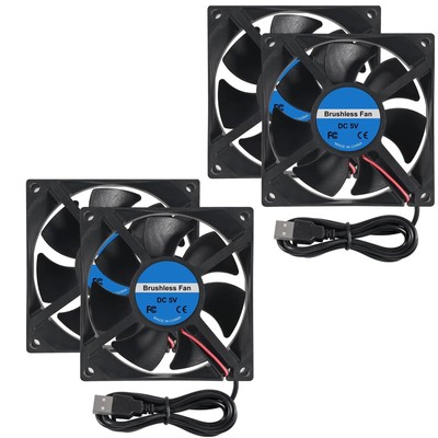 4pcs 8025 Cooling Fan 80x80x25mm DC 5V USB Cooler Brushless Fan 80mm Fan XH2....