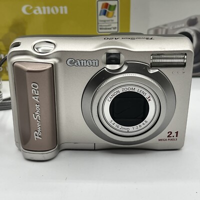 Canon PowerShot Vintage CCD Digicam A20 2.0MP Digital Camera TESTED