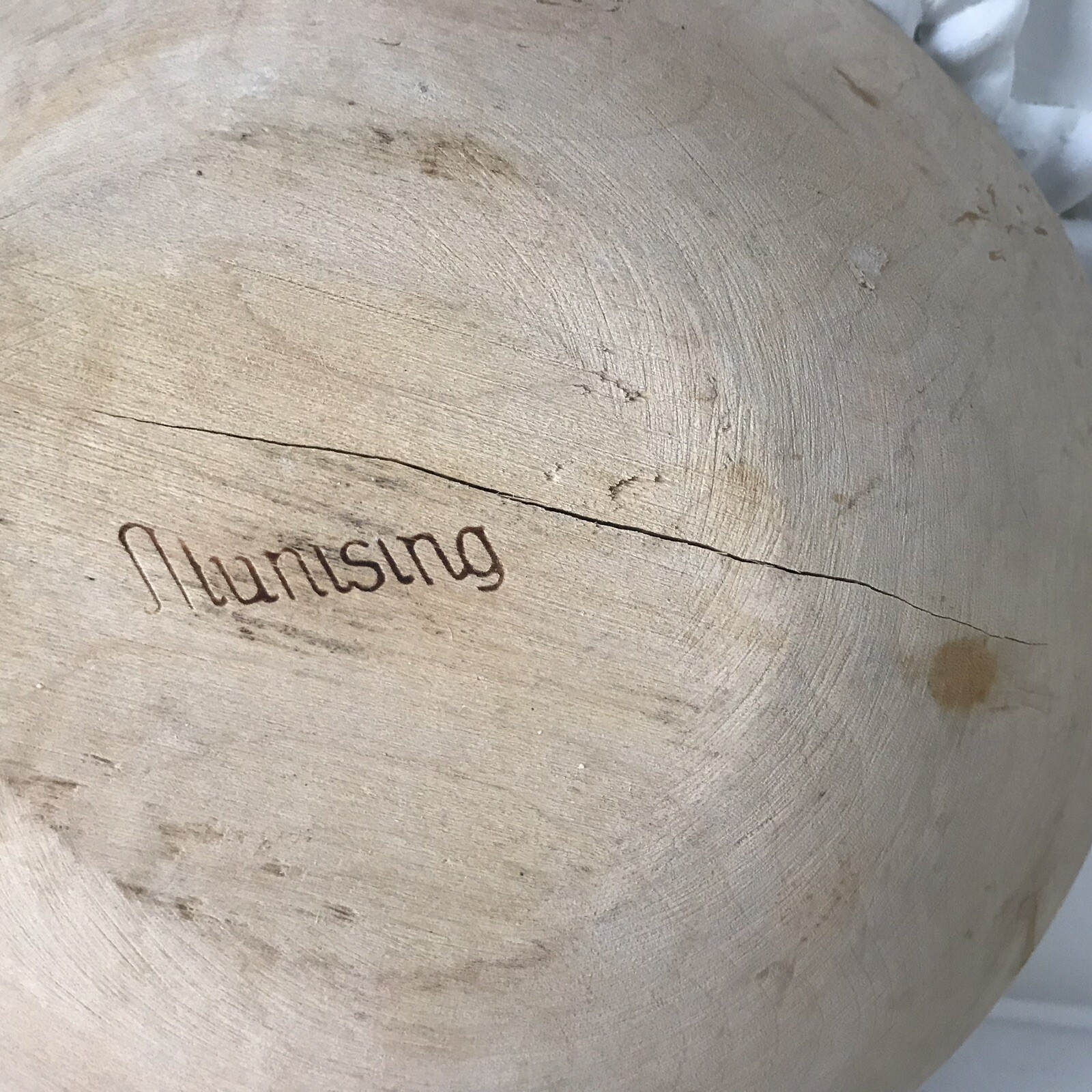 Vintage Munsing Primitive Wood Wooden Bowl 9