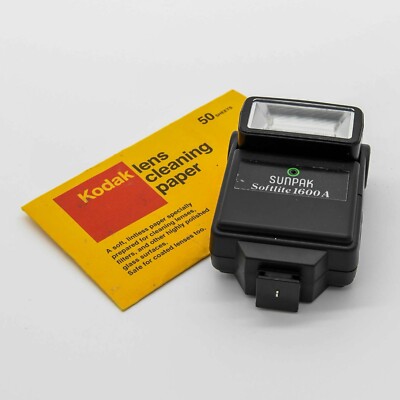 Sunpak Softlite 1600A Shoe Mount Flash VTG New Batteries - Works