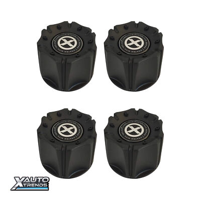 4 x American Racing ATX Wheel Center Cap AX181 Teflon Black Snap In SC157B