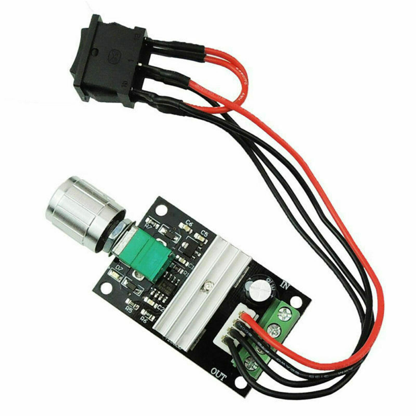 3A 10V 12V 24V DC Motor Speed Switch Controller Control Reve