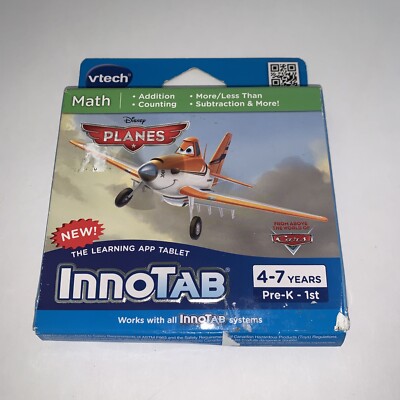 VTech InnoTab Software Disney Planes 4-7 Years Pre-K-1ST Math Learning ~ NEW