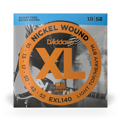 D'addario EXL140 Light Top Heavy Bottom 10-52 Electric Guitar Strings