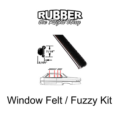 Universal Window Sweepers / Felts / Fuzzies / Beltline 7/16'' Tall