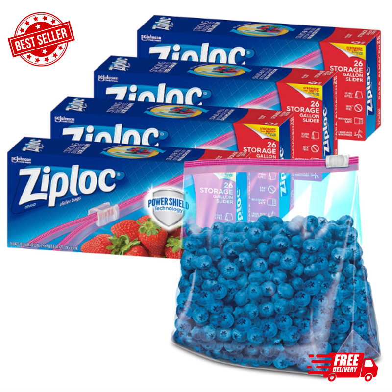 Ziploc Slider Food Storage Freezer Bag Zip Lock Plastic Trav