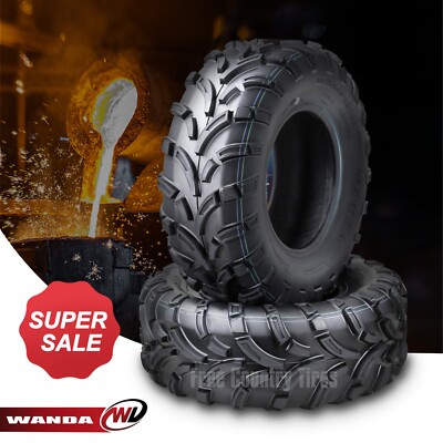 WANDA UTV ATV Tires 25x11-10 25x11x10 275/65-10 /6PR Lit Mud P373 Set 2 - 10428
