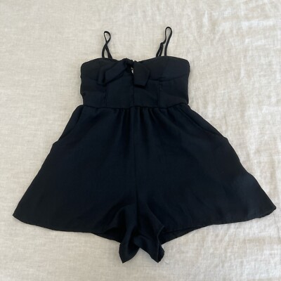 Simple Black Romper, cute and casual | XS