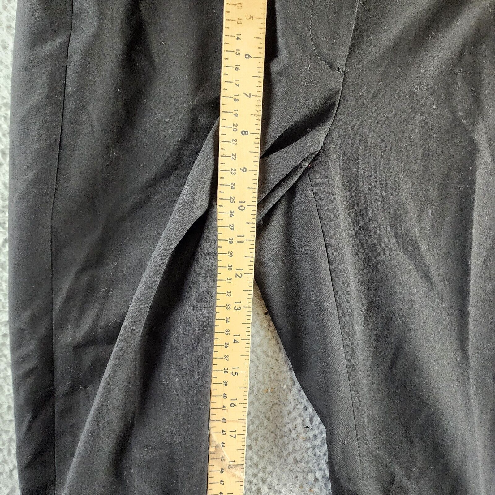 Calvin Klein Highline Ankle Length Pant Women's 2 Black Back Pockets Zip Closure - Picture 9 of 15