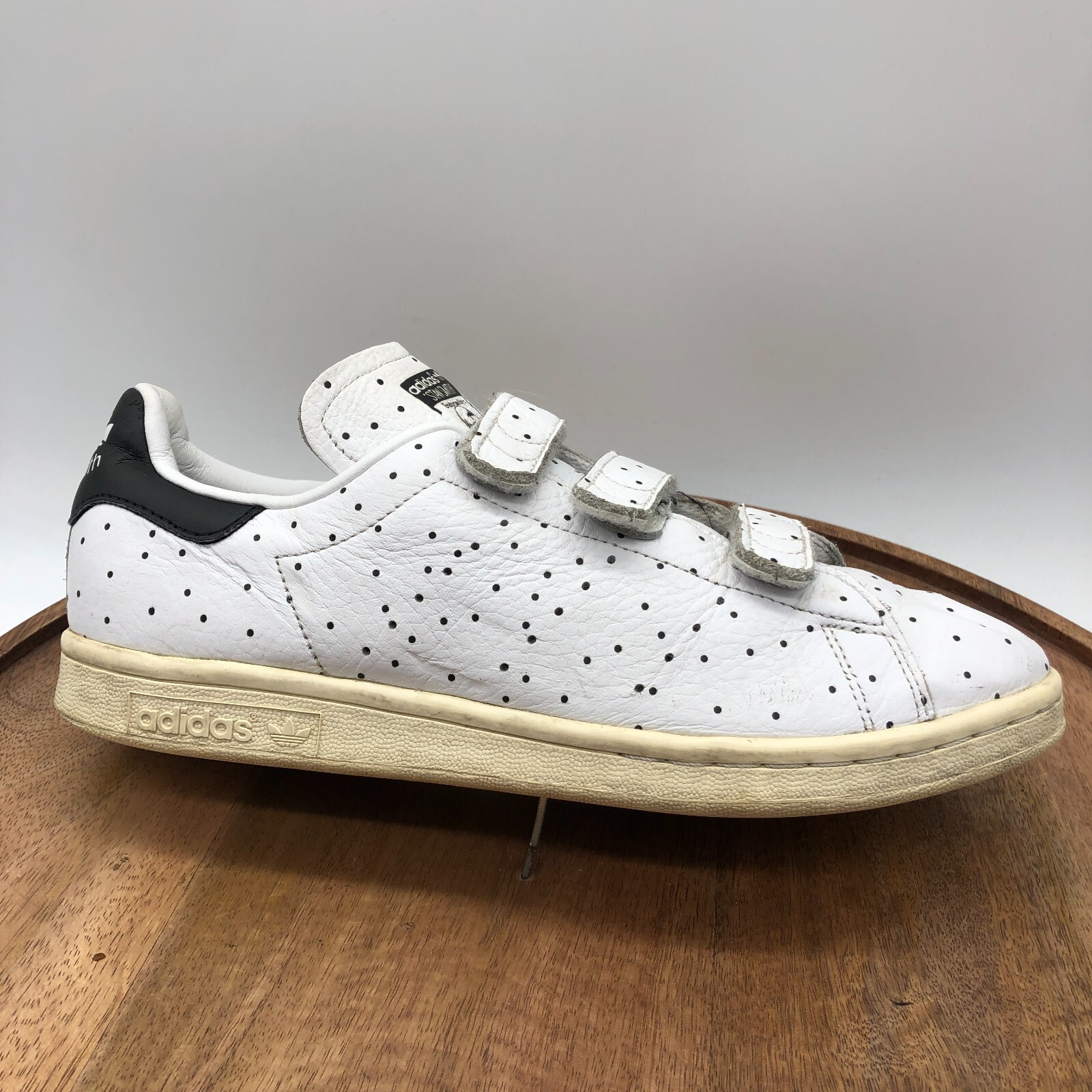 Adidas Stan Smith CF Black White Polka Dot Women's 8 Leather Adidas Stan Smith CF Black White Polka Dot Women's 8 Leather