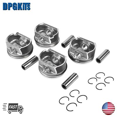 4x Pistons & Rings Φ20mm 2.0T For VW GTI MK5 MKV Audi A3 A4 2.0 TFSI BPY BWA