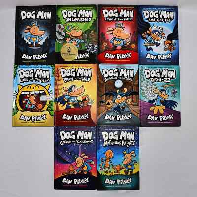 Dog Man 10巻セット Dav Pilkey Dog Man Books Series Set 1-10: Dav Pilkey, Dav Pilkey