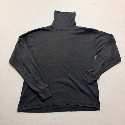 Hunters Run Turtleneck Top Women Large Black Excellent Long Sleeve Ribbed Cuff