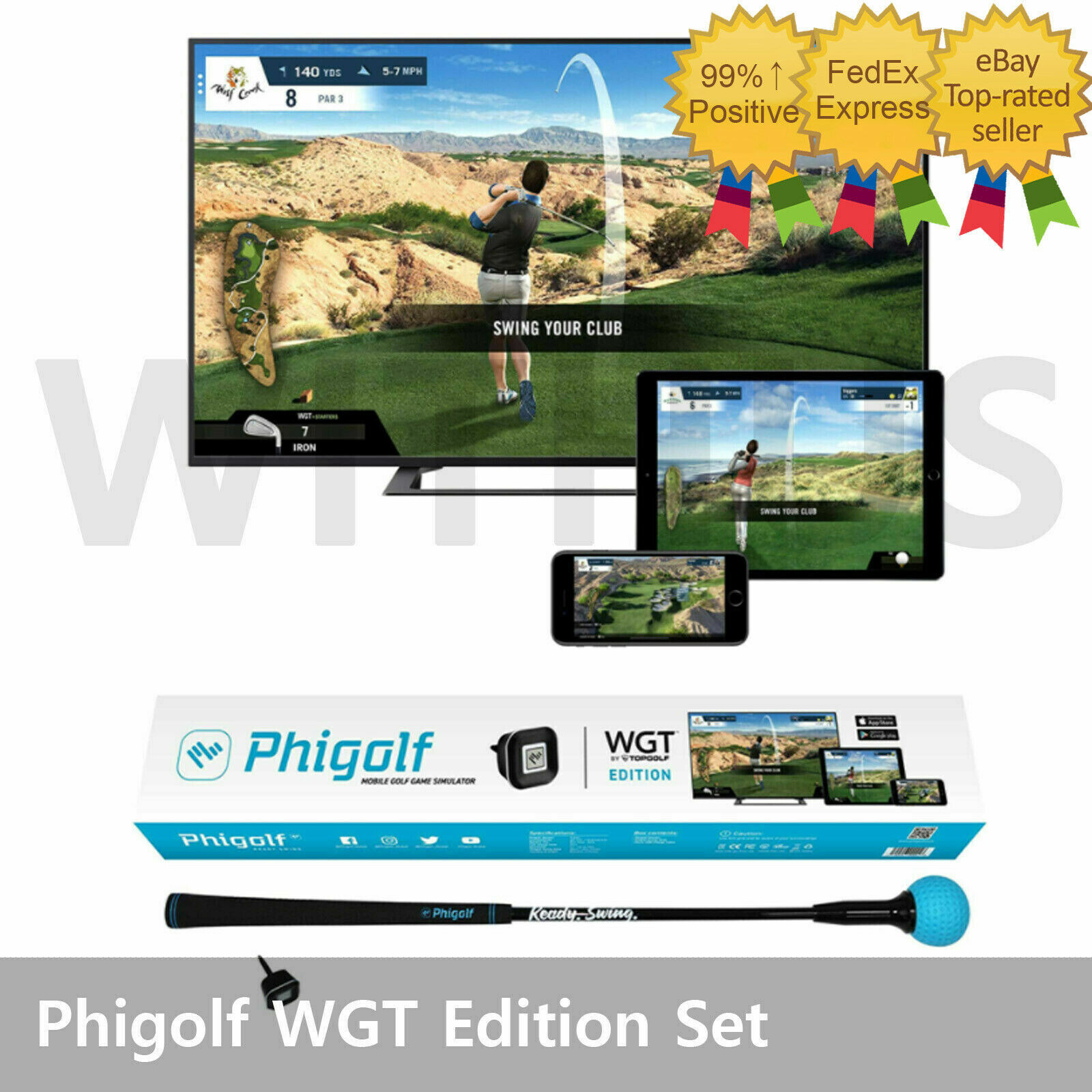 Phigolf WGT Edition Set Home Smart Screen Golf Simulator Swing Trainer -Tracking Phigolf WGT Edition Set Home Smart Screen Golf Simulator Swing Trainer -Tracking
