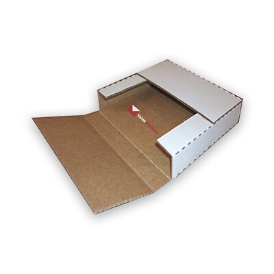 Vinyl Record Mailers White Holds 1- 6 - 45 rpm 12'' Record LP Cardboard 100 2000