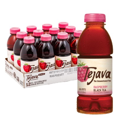Unsweetened Raspberry Black Iced Tea, 16.9oz PET Bottles, Award Winning, Non-...
