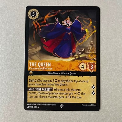 Lorcana Rise of the Floodborn #26 The Queen Commanding Presence Super Rare