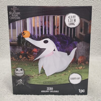 Gemmy Airblown The Nightmare Before Christmas Zero 4.3 ft Halloween Inflatable