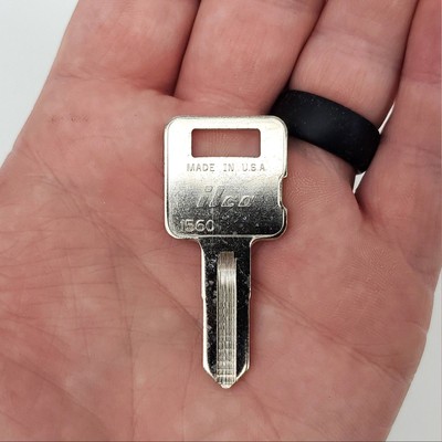 5x Ilco 1560 Key Blanks for Caterpil Heavy Equipment Nickel Plated USA Made
