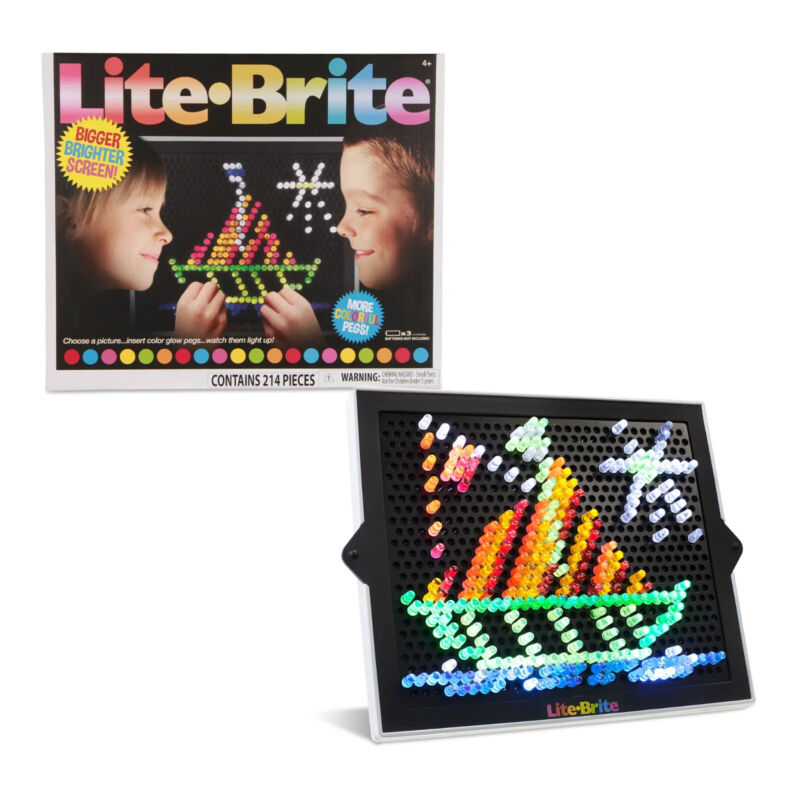Lite-Brite Ultimate Classic Retro and Vintage Toy, Light up peg toy 6 colors !!!