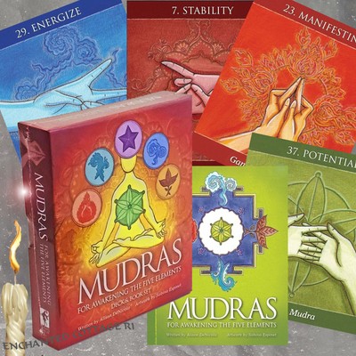 MUDRAS  AWAKENING THE FIVE ELEMENTS MEDITATION 124 Page Book, 40 Cards Sealed