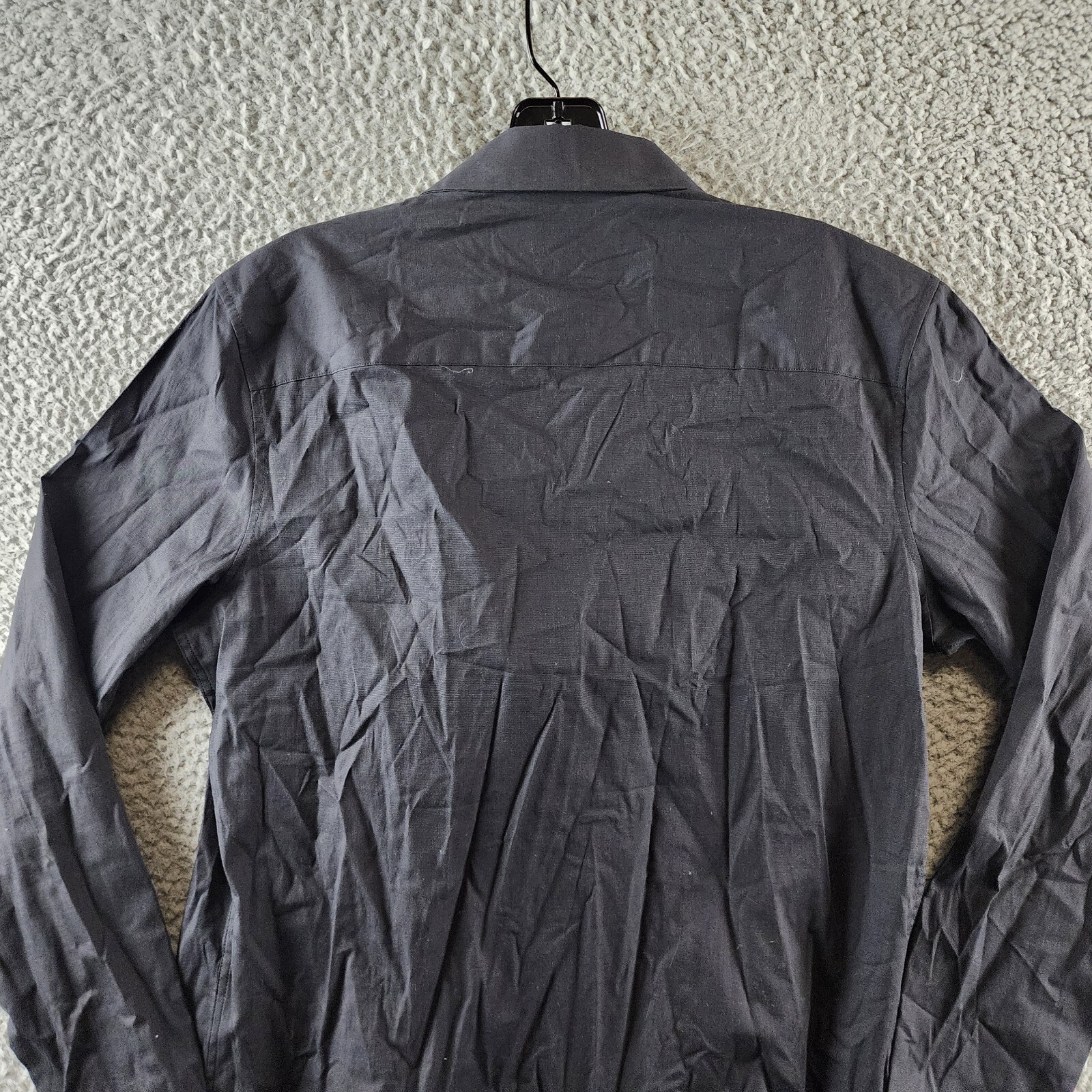 Calvin Klein Slim-Fit Chambray LongSleeve Button-Front Shirt Mens XS Forged Iron - Picture 5 of 14