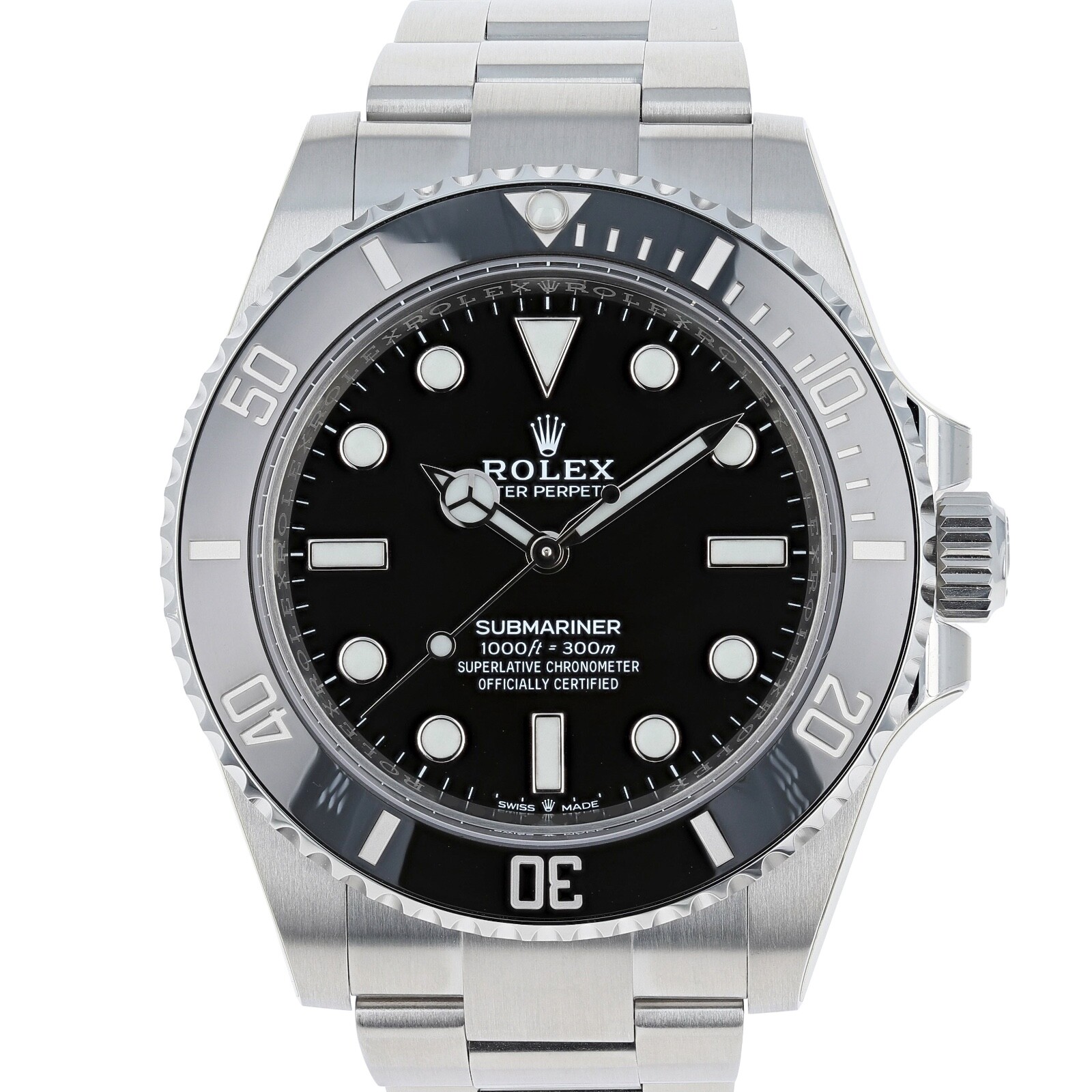 Pre-owned Rolex Submariner 124060 Black Stickers 2024 Oyster Steel 41 Mm