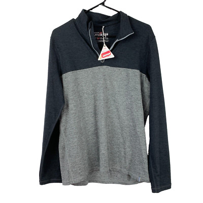 Marine Layer Weekend Sport Gray Colorblock 3/4 Zip Mens Medium NWT