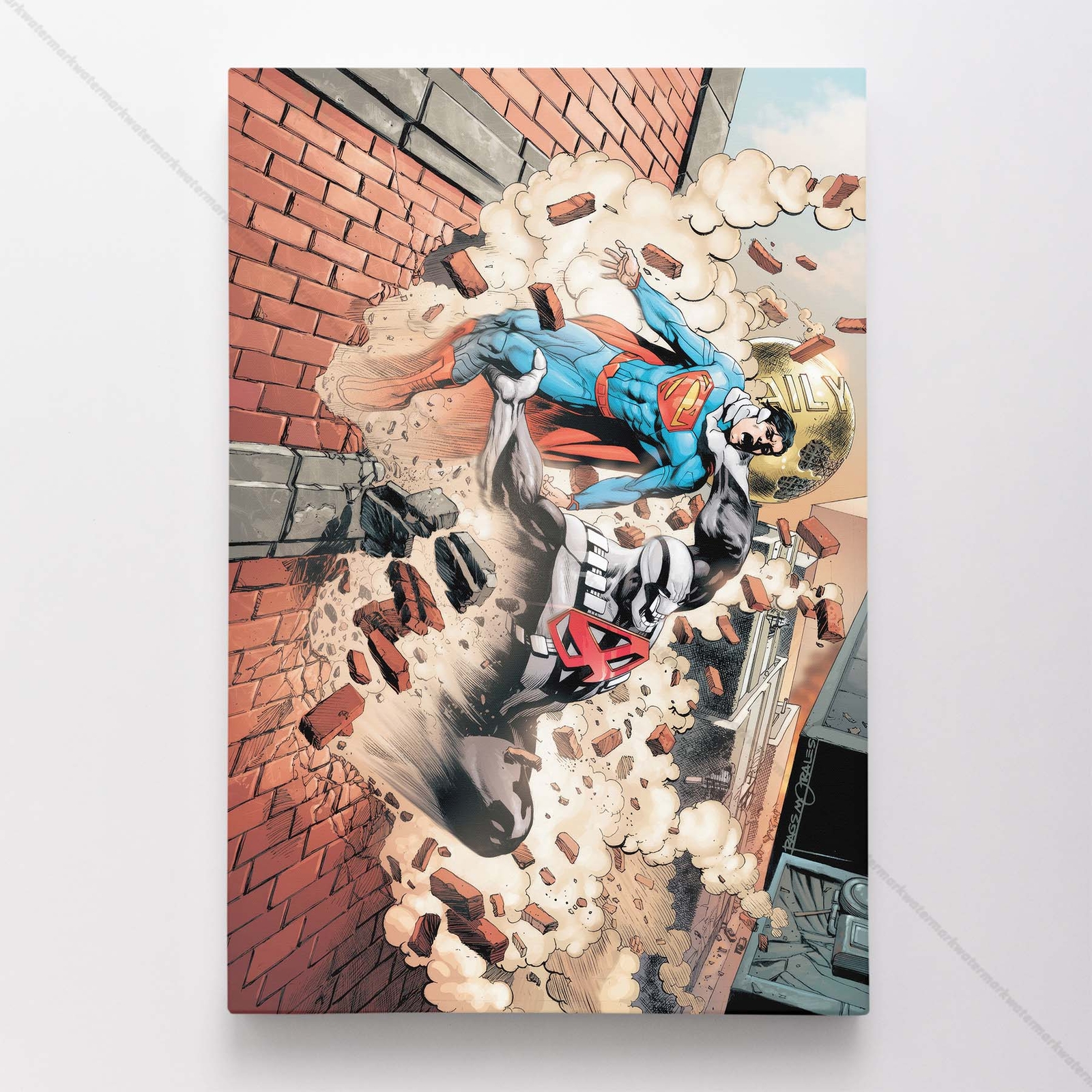 Superman Poster Canvas DC Comic Book Cover Justice League Art Print #3176