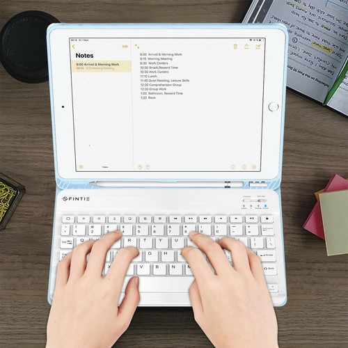 Bluetooth Keyboard Case for iPad 9th Gen (2021) 10.2 inch Folio Stand Back Cover