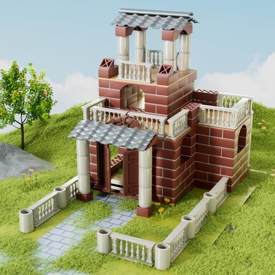 Lucky Doug House Building Set for Kids 208+ Building Blocks STEM Building Hou...