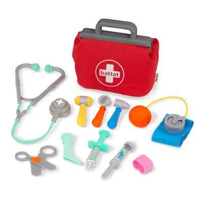 Battat Mini Medic Doctor Plastic Play Set with 10pcs and Storage Bag,Toddler Toy