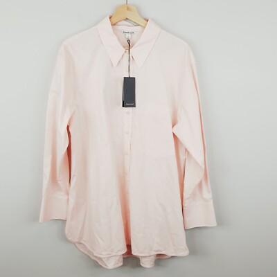 [ COUNTRY ROAD ] Womens Ice Pink Cotton Shirt NEW RRP$159 | Size AU 14
