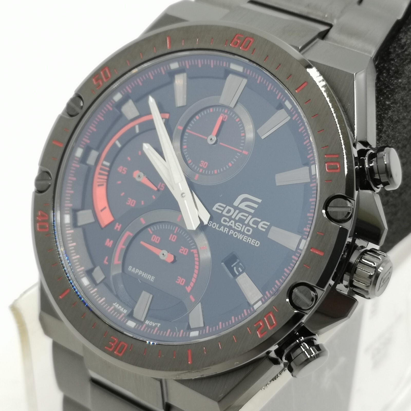 Pre-owned Casio Edifice Efs-s560ydc-1ajf Black Solar Men's Watch In Box