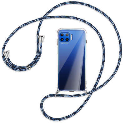 Handykette für Motorola Moto G 5G Plus Blautöne Hülle mit Band Kordel