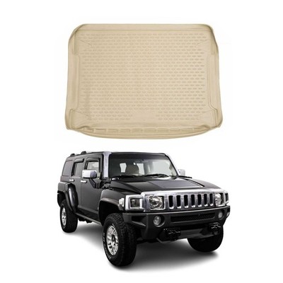 OMAC Cargo Mats Liner for Hummer H3 2006-2010 Rear Trunk Waterproof TPE Beige