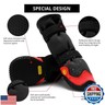 Dog Shoes for Hot Pavement Anti-Slip Dog Boots and Paw Protectors for Summer Rainy Day Dog Snow Boots Waterproof Dog Shoes for Small Medium Large Dogs with Reflective Straps for Hiking 4Pcs