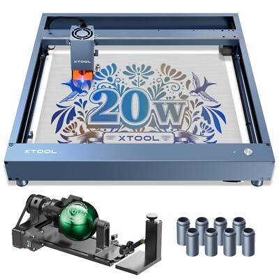 xTool D1 Pro 20W Laser Engraver Engraving Cutting Machine with RA2 Pro Rotary