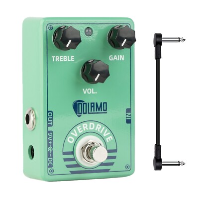Dolamo D-12 Overdrive Guitar Effect Pedal with Treble Gain Volume Control +Cable