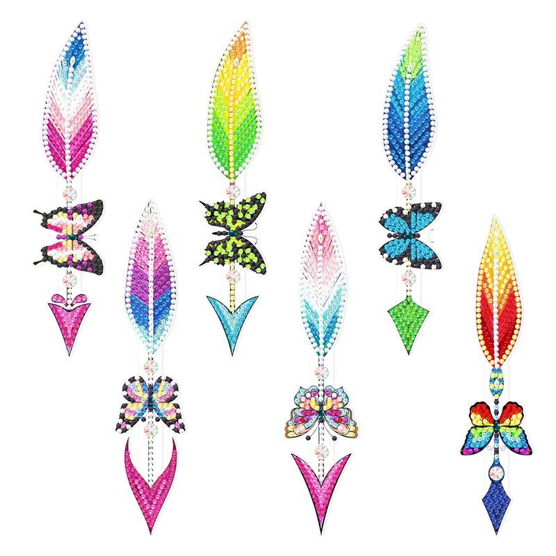 6pcs Diy Bookmark Butterfly Pattern Handicraft Decoration For Beginners Lovers