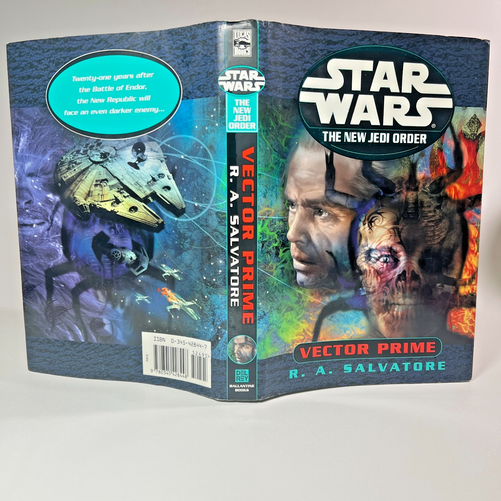 Star Wars Vector Prime RA Salvatore 1st Edition Hardcover New Jedi Order Legends - photo 2