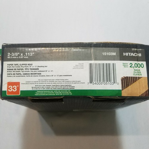 Hitachi 15103M Collated Framing Nail, 2000-Pack