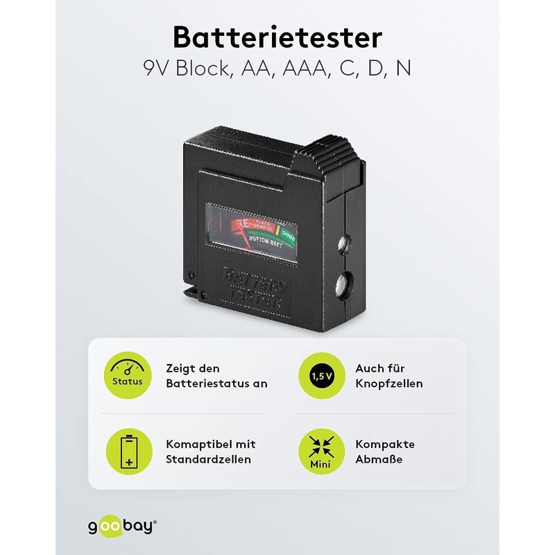Batterietester BatterieprÃ¼Fer Akkutester Knopfzellen Batterie PrÃ¼FgerÃ¤T Tester