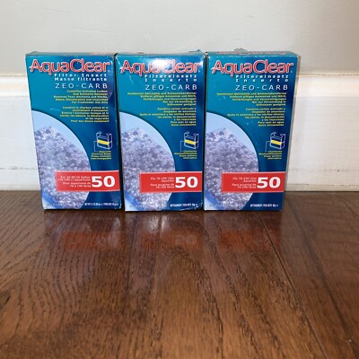 AquaClear 50 Zeo-Carb Filter Insert, Aquarium Filter Replacement Media, A614 3pc
