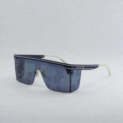 Pre-owned Dior Club M1u 31b7 Matte Navy Blue/silver Mirrored With Blue Star Monogra... In Silver Mirrored With Blue Star Monogram