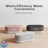HOUSBAY 3 in 1 Sound Machine Alarm Clockand Wireless Charger: Soothing White Noise, Bluetooth Music Relaxation and Customized Sleep-Wake Routine