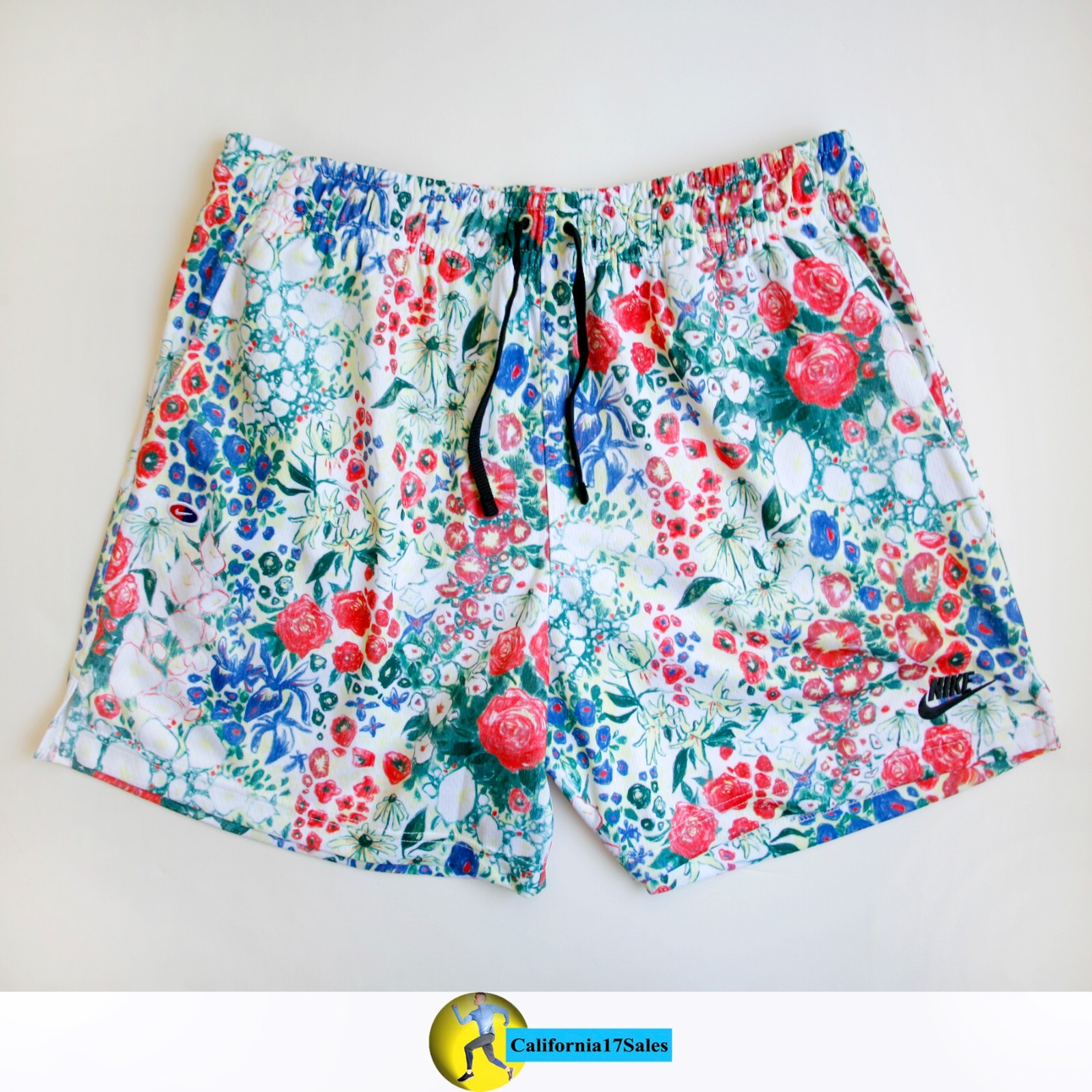 Nike Club Men's 6 in Mesh Flow Floral Shorts F4494-361 Size