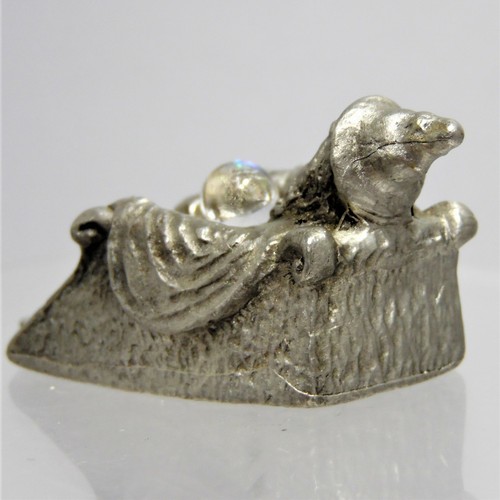 Gallo Pewter Sleeping Wizard Magician in Reclining Chair Fantasy Magic