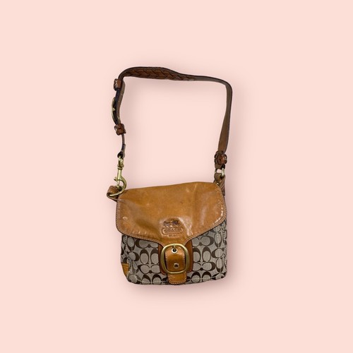 COACH Vintage Bleecker Large Signature Flap Luxury Shoulder